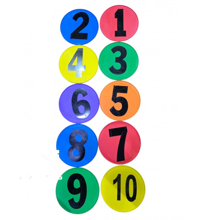 Spot Markers set of 10 with Number